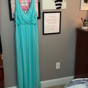 David’s Bridal Bridesmaid dress Spa blue.